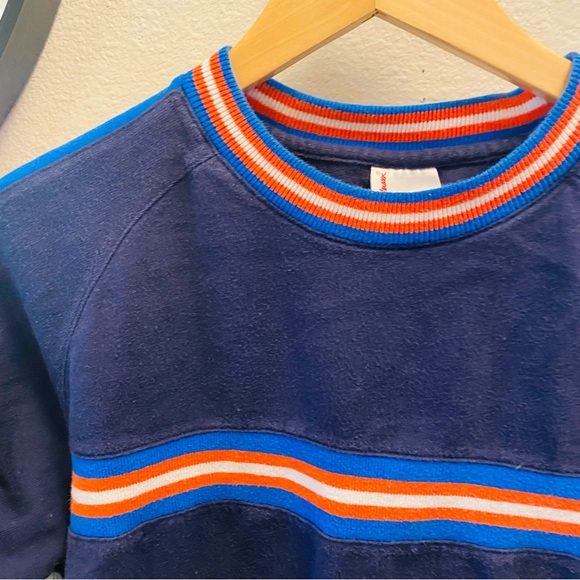 HANNA ANDERSSON Blue Ringer Stripe Pullover - Picture 3 of 5